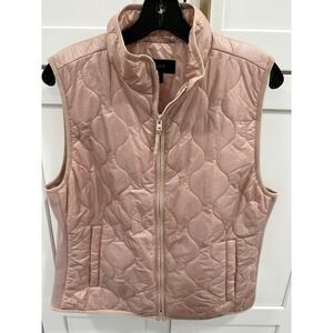 J.Crew Quilted Vest‎ Lightweight Puffer Sleeveless Jacket Pink L